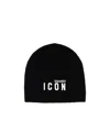 Dsquared2 Dsquared Women Black Wool Blend Beanie Hat In Black