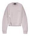 Dsquared2 Logo-embroidered Zip-detailed Sweatshirt In Purple