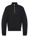 Dsquared2 Logo-embroidered Zip-up Sweatshirt In Black