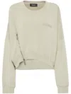 Dsquared2 Logo-embroidered Zip-up Sweatshirt In Neutrals