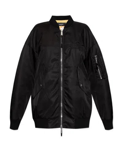 DSQUARED2 DSQUARED2 LOGO EMBROIDERED ZIPPED BOMBER JACKET