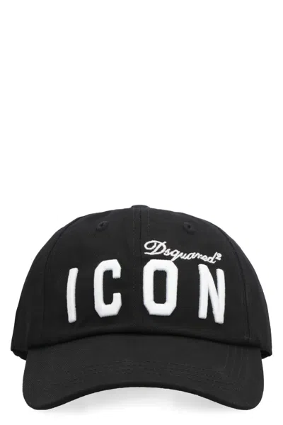 Dsquared2 Logo Embroidery Baseball Cap In Black