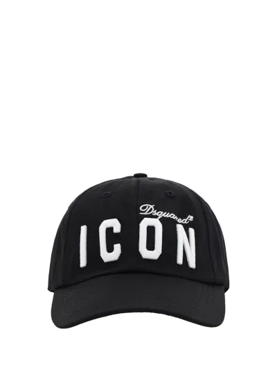 Dsquared2 Logo Embroidery Baseball Cap In Black
