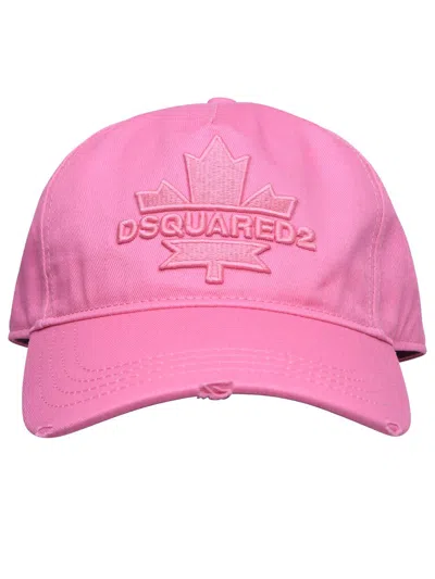 Dsquared2 Logo Embroidery Baseball Cap In Nude & Neutrals