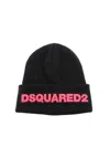 Dsquared2 Logo-embroidered Beanie In Black