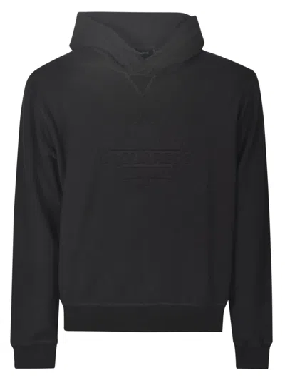 Dsquared2 Logo Embroidery Hooded Sweatshirt In Black