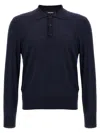 Dsquared2 Dsquared Dark Blue Wool Polo Shirt In Blue