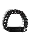 Dsquared2 Logo-engraved Bracelet In Black