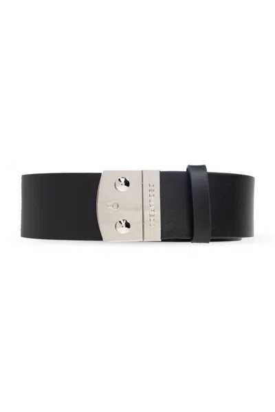 Dsquared2 Logo Engraved Buckle Belt In Black