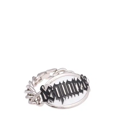 Dsquared2 Logo-engraved Chain Bracelet In White