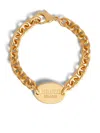 Dsquared2 Logo-engraved Chain Id Bracelet In Gold