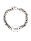 Dsquared2 Logo-engraved Chain-link Id Bracelet In 银色
