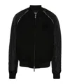 Dsquared2 Logo-flocked Bomber Jacket In Black