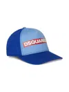 Dsquared2 Logo-flocked Cotton Baseball Cap In Blue