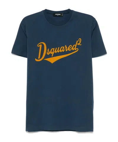 DSQUARED2 LOGO-FLOCKED T-SHIRT