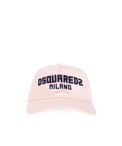 DSQUARED2 DSQUARED2 LOGO LETTERING DISTRESSED BASEBALL CAP