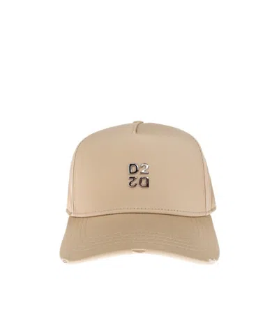 Dsquared2 Logo Hat In Brown