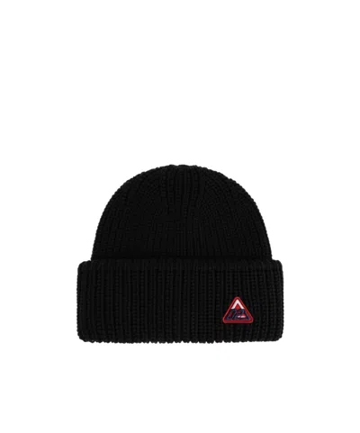 Dsquared2 Logo-patch Ribbed Beanie Hat In Yellow
