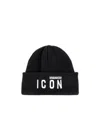 Dsquared2 Intarsia-knit Logo Beanie In Black
