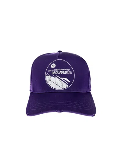 Dsquared2 Logo Hat In Blue
