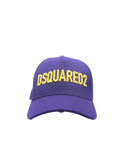 Dsquared2 Logo Hat In Blue