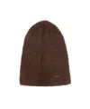 Dsquared2 Logo-plaque Textured Beanie In Brown