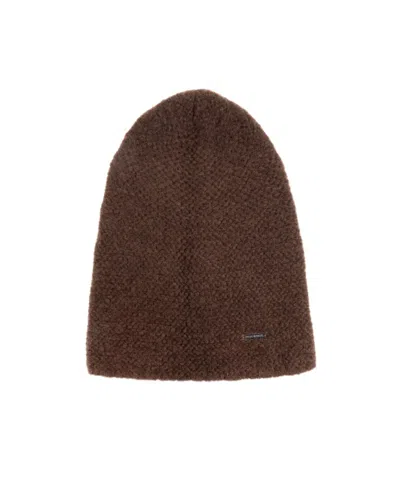 DSQUARED2 LOGO-PLAQUE TEXTURED BEANIE