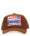 Dsquared2 Logo-patch Baseball Cap In Brown