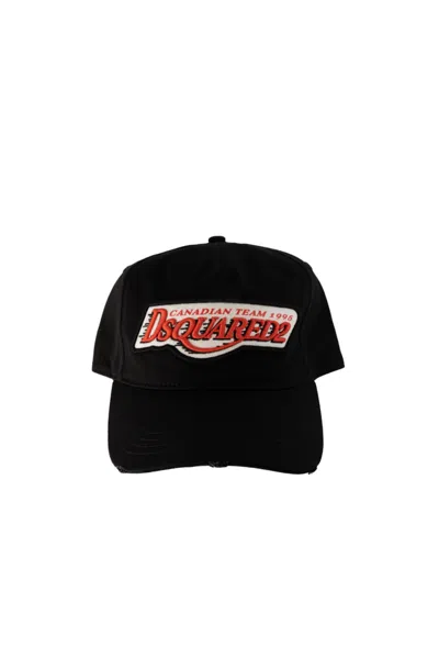 Dsquared2 Logo Hat In Nero