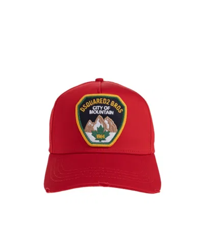 Dsquared2 Logo Hat In Red