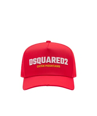 Dsquared2 Logo Hat In Red