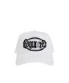 Dsquared2 Logo Patch Distressed Baseball Cap In White