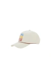 Dsquared2 Beige Baseball Cap With Logo Lettering On The Front And Buckle Closure On The Rear In Cotton Man In White