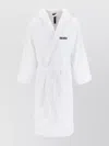 Dsquared2 Logo Hooded Bathrobe With Waist Belt