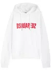 Dsquared2 Logo-printed Hooded Sweatshirt In White