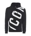 Dsquared2 Logo Hooded Sweater In Black