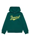Dsquared2 Logo Hooded Sweatshirt In Green
