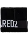 DSQUARED2 LOGO-INTARSIA BEACH TOWEL