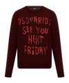 Dsquared2 Logo Intarsia-knit Wool Jumper In Brown