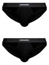 Dsquared2 Logo-jacquard Briefs In Black