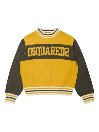 Dsquared2 Logo-jacquard Jumper In 黄色