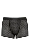 Dsquared2 Logo-jacquard Mesh Boxers In Black