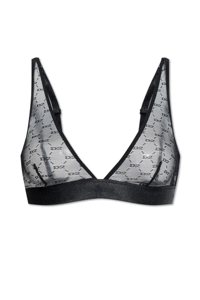 Dsquared2 Logo Bra In Black