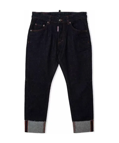 Dsquared2 Logo Jeans In Black