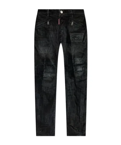 Dsquared2 Logo Jeans In Black