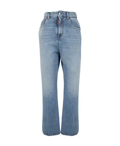 Dsquared2 Logo Jeans In Blue