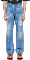 Dsquared2 Logo Jeans In Blue