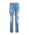 Dsquared2 Logo Jeans In Blue