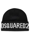 Dsquared2 Logo Knit Beanie In Black