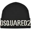Dsquared2 Logo Knit Beanie Black In Black